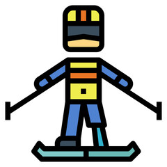 paralympic cross filled outline icon style