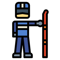 player filled outline icon style