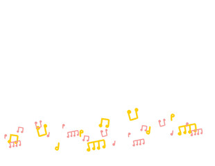 Obraz premium 音楽音符ミュージックイメージフレーム背景素材