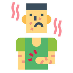 Anaphylaxis flat icon style