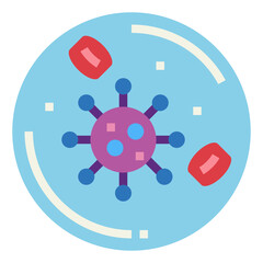 hiv flat icon style