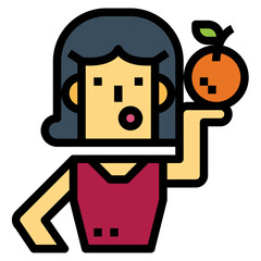Diet filled outline icon style