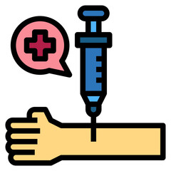 injection filled outline icon style