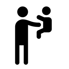 Father and Baby Glyph Icon