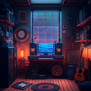 music studio wallpaper