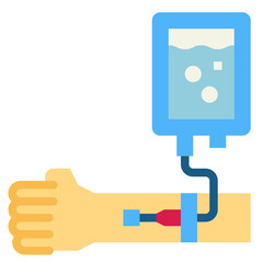 Saline flat icon style