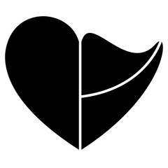 heart with lips icon flat PNG image