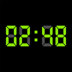 Digital clock vector illustration, time icon