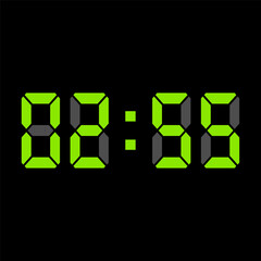 Digital clock vector illustration, time icon