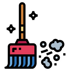 Obraz premium Sweep filled outline icon style