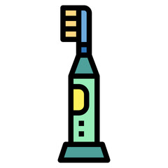 Toothbrush filled outline icon style