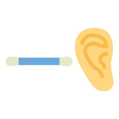 cotton bud flat icon style