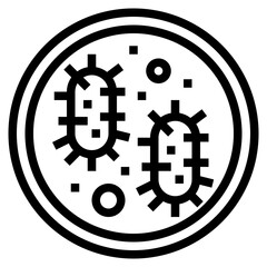 Bacteria line icon style