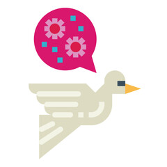 bird flat icon style