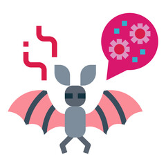 bat flat icon style
