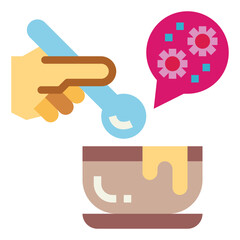 Eating flat icon style