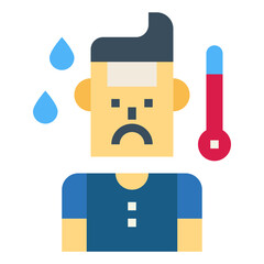 fever flat icon style