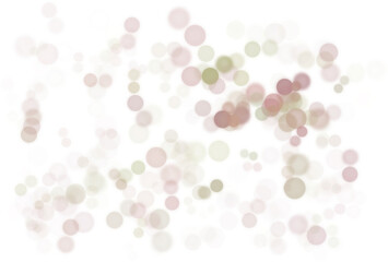 Isolated bright bokeh effect on a transparent background