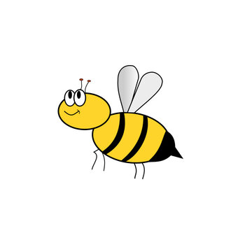 Vector illustration of a honeybee