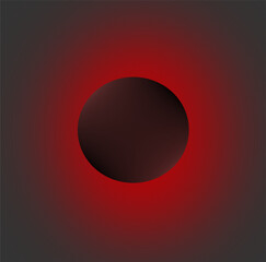 Red planet sphere illustration