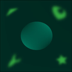Planet in a radium background. Abstract art