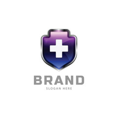 Obraz premium Medical and shield logo design vector