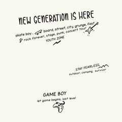 fashion type and slogan for print