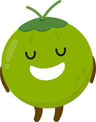 Coconut Cartoon Character