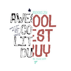 fashion type and slogan for print