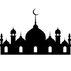 Fototapeta na wymiar Mosque Silhouette