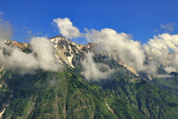 夏の八方尾根からの風景（ 白馬三山 方面 ）