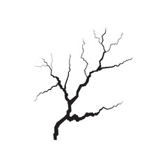 Land surface breaks, cracked ground from earthquake vector symbol