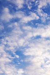 Clouds in blue sky, background or texture