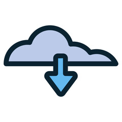download from cloud storage server icon