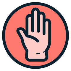 Obraz premium stop hand gesture symbol icon
