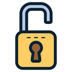 unlock open padlock icon
