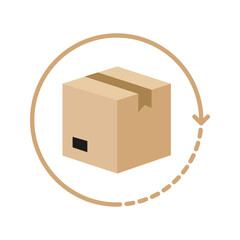 Package return icon. sign for mobile concept and web design. vector illustration