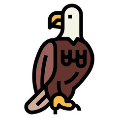 eagle filled outline icon style