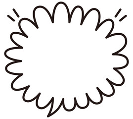 シンプルな吹き出し　嬉しい　イラスト素材