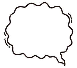 Naklejka premium シンプルな吹き出し 不安 イラスト素材