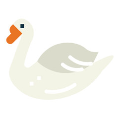 swan flat icon style