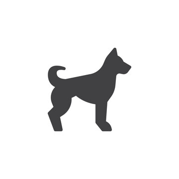 Dog animal vector icon