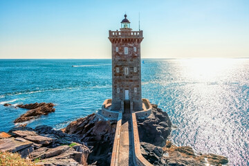 Kermorvan lighthouse in the French Brittany