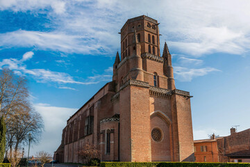 Saint Alain de Lavaur Cathedral, in the Tarn, in Occitanie, France
