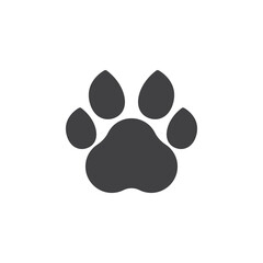 Animal paw vector icon