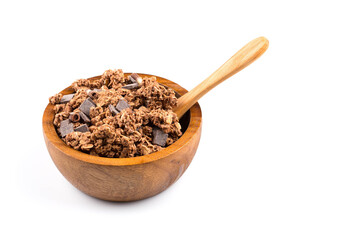 muesli with pieces of chocolate