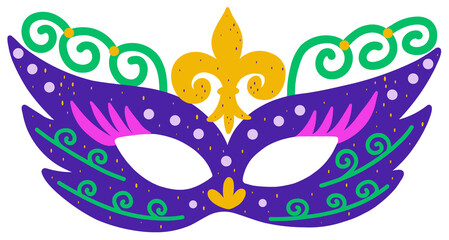 Mardi Gras Masquerade Mask © draftsndoodles