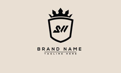 Fototapeta premium SW Company Brand Name LOGO design