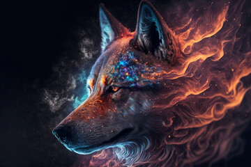 Spirit animal - Siberian Husky, Generative AI	