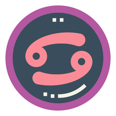 Cancer flat icon style